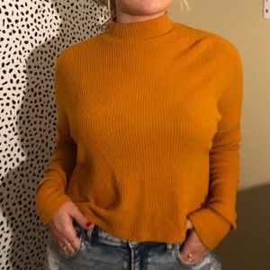 Orange turtle neck long sleeve